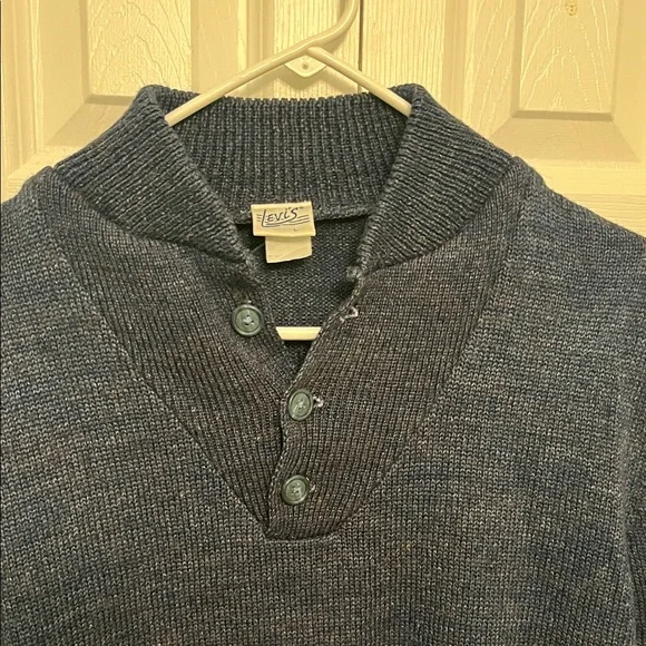 Men's Levi’s Sweater blue vintage large - Picture 2 of 4